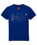 Mens Superdry Mens Real Logo 1st T-shirt Lay Up Blue Size S