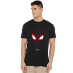 Cotton Soul Marvel Spiderman Miles Morales Glitched Unisex T Shirt, Black, X-Large