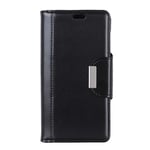 Mipcase Flip Phone Case with Magnetic Buckle, Leather Phone Cover with Card Slots and Wallet, Shockproof Kickstand Phone Shell for Huawei Mate 20 lite (Black)