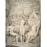 William Blake The Archangel Raphael With Adam And Eve Art Print Canvas Premium Wall Decor Poster Mural