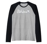 Star Wars R2-D2 Cursive Text Raglan Baseball Tee