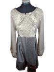 Izabel London Knitted Multi Beige Jumper Dress. Size UK 14