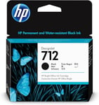 HP 712 3ED71A Black 80-ml Genuine HP Ink Cartridge, high capacity with Original HP Ink, for DesignJet T650, T630, T250, T230 & Studio Large Format Plotter Printers and HP 713 DesignJet Printhead