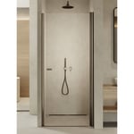 Porte de douche pivotante 70 cm inox brossé antilles gunmetal brushed - inox brossé