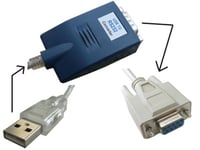 KALEA-INFORMATIQUE Convertisseur USB vers série COM RS232 avec Cordon Null Modem croisé et Prise terminale Femelle DB9