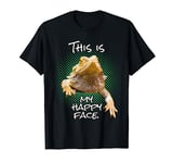 This Is My Happy Face Bearded Dragon Funny Reptile T-shirt T-Shirt