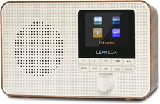 IR1 Radio Internet WiFi Portable,Radio numérique Dab/Dab+/FM,Haut-Parleur Bluetooth,Double réveil,minuterie Sommeil,60 préréglages,Sortie Casque,écran Couleur-Noyer Finition