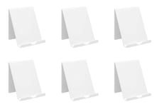 OSCO High Gloss White Plastic Tablet Holder | 6 Pack | iPad Holder | Phone Stand