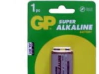 Gp Batteries Super Alkaline 9V, Engångsbatteri, Alkalisk, 9 V, 25,5 Mm, 16,5 Mm, 47,5 Mm