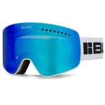 Bloc Fifty-Five Goggles Matt White - Blue Mirror + Powder Lenses