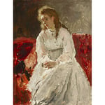 Artery8 Alfred Stevens Woman In White C1872 Painting Extra Large XL Wall Art Poster Print