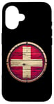 Coque pour iPhone 16 Drapeau vintage de la Suisse vieilli Proud Swiss Patriot