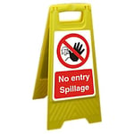 Floor Sign No Entry Spillage Polypropylene Yellow 60 x 30 cm