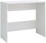 GFW Piro Desk Computer Table Desks For Gaming, Work, Writing & Console. Wooden Office Desk For Home & Office. Small Compact Free Standing Desk Workstation. Modern Simple Design Workspace (White)