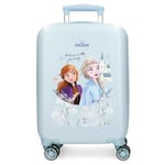 Disney Joumma Bags, La Reine des Neiges Believe in The Journey, Valise Cabine, Valise pour Enfant, fabriquée en ABS, Quatre Roues Doubles à Rotation multidirectionnelle, Fermeture à Combinaison