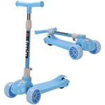 Trottinette Enfant 3 Roues Débutante avec Roues Lumineuses, 3 Hauteurs Réglables, Scooter Pliable Cadeau pour Enfants Garçons Filles de 2 à 8 Ans,