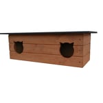 Maison à Chat 110x40 CM Cabane de Chat Double Extérieur Hiver Isolé Bois 8581