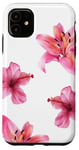 Coque pour iPhone 11 Collage de fleurs estivales Tiger Lily Hibiscus Hawaii Beach