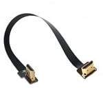 NFHK CYFPV Dual 90 Degree Right-Up Angled HDMI Type A Male to Male HDTV FPC Flat Cable for FPV HDTV Multicopter Aerial Photography 80CM