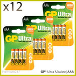 4 x AAA GP Ultra Alkaline Batteries LR03 24AU High Performance Longest EXP UK