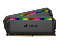 CORSAIR Dominator Platinum RGB - DDR4 - kit - 32 Go: 2 x 16 Go - DIMM 288 broches - 4000 MHz / PC4-32000 - CL18 - 1.35 V - mémoire sans tampon - non ECC - noir