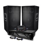 Pack Sonorisation - AUDIO CLUB 1220 - Haut-parleur 12" - 1200W + Amplificateur 2000W - Table de mixage IBIZA USB