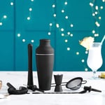 Cocktail Shaker Set, 8 Delar - Svart