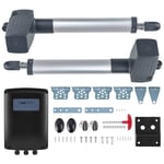 CO-Z Kit de Motorisation pour Portails Battants 80W MAX 2 Battants de 300KG et 2,5M, Moteur avec 2 Télécommandes, pour Garage Jardin