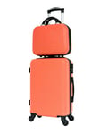 CELIMS - Valise Cabine Voyage avec Vanity Trousse de Toilette 30cm Orange Approuvée par 100+ Compagnies Aériennes | Légère et Rigide | Petite Valise Cabine 55x40x20 | Bagages Cabine | Set de Bagage