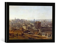 Kunst für Alle 'Image encadrée de Johann Georg Von Dillis Vue de la Villa Malte à Rome sur Le Capitole, Reproduction dans Main Haute qualité Cadre de Photos, 40 x 30 cm, Noir Mat