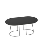 Muuto - Airy Coffee Table Medium Black - Nanolaminate - Svart - Svart - Soffbord - Metall/Trä