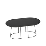 Muuto - Airy Coffee Table Medium Black - Nanolaminate - Soffbord - Cecilie Manz - Svart - Metall/Trä