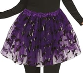 FIESTAS GUIRCA | Tutu Lilas Décoré Halloween (40 cm) - Accessoire de Costume pour Femme Adulte - Idéal pour Halloween, Fêtes de Pirates et Célébrations - Textile - Lilas