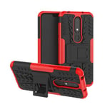 Nokia 6.1 Plus (X6) Heavy Duty Case Red