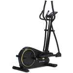 SportPlus Vélo elliptique d'appartement, 24 Niveaux 225 Watts & 24 programmes d'entraînement, Masse d'inertie de 17 kg, capteurs de pouls manuels, Poids Max jusqu'à 150 kg