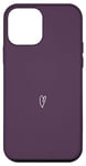 iPhone 12 mini Plum Purple Minimalist Heart Love Case