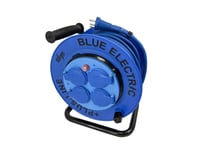 Blue Electric Kabelrulle - 25M - Plusline Fast Core - U/Pillesikring 3X1,5 Mm2 Neopren