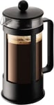 BODUM Kenya 3 Cup French Press Coffee Maker, Black, 0.35 l, 12 oz