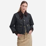 Cropped Beadnell Waxed Jacket - Sage