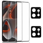 2-Pack Motorola Edge 50 Pro Skärmskydd & 2-Pack linsskydd - Härdat Glas 9H - Super kvalitet 3D