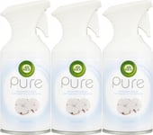 3x Air Wick Pure Air Freshener Spray Fragrance Odours 250ml - Soft Cotton