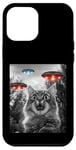 Coque pour iPhone 12 Pro Max Maine Coon Cat Selfie avec Alien OVNI Homme, Femme, Enfant