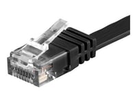 Goobay - Nettverkskabel - Rj-45 (Hann) Til Rj-45 (Hann) - 20 M - Utp - Cat 6 - Formstøpt, Flat - Svart