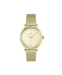 Lacoste Analogue Quartz Watch for Women with Gold Colored Stainless Steel mesh Bracelet - 2001255