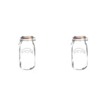 Kilner 1.5 Litre Round Glass Clip Top Jar (Pack of 2)