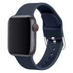 Bracelet en Silicone Remplacement pour Apple Watch Series 5 / 4 44mm - Bleu foncé (Taille S)