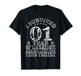 I Survived 1 Year Of Marriage 1ST Anniversary First T-Shirt