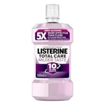 Listerine Total Care Milder Taste (Zero Alcohol) Antibacterial Mouthwash (500ml), Caring and Cleansing Mouthwash with 10-in-1 Benefits, Mouthwash to Freshen Breath with Milder Taste