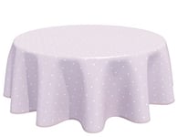 Home Direct Nappe de table ronde en PVC facile à nettoyer - Motif étoiles - Rose gris