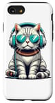 Coque pour iPhone SE (2020) / 7 / 8 Headphones Sunglasses British Shorthair Cat